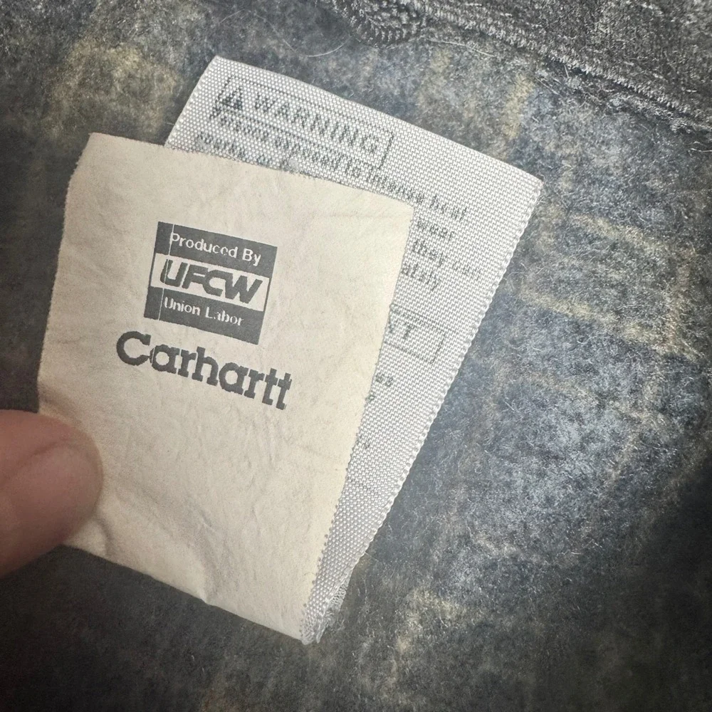 Carhartt J97 PTL Detroit Jacket Mens XL Gray USA Made Quilt Lined Firefighter